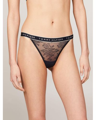 Tommy Hilfiger Lace Tanga Knickers - Multicolour