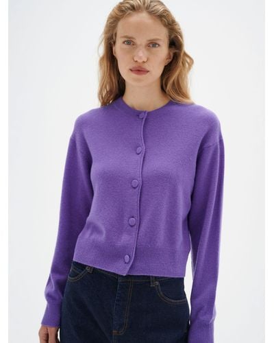 Inwear Monika Cashmere Blend Cardigan - Purple