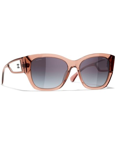 Chanel Irregular Sunglasses Ch5429 Light Brown/grey Gradient