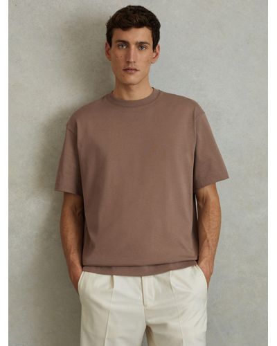 Reiss Tate Oversized T-shirt - Brown