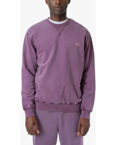 M.C. OVERALLS Relaxed Cotton Sweatshirt - Purple