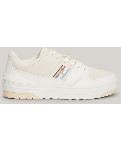 Tommy Hilfiger Global Stripe Basketball Trainers - Natural