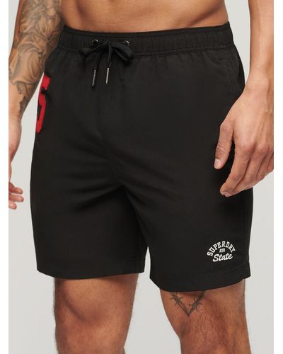 Superdry Recycled Polo 17" Swim Shorts - Black