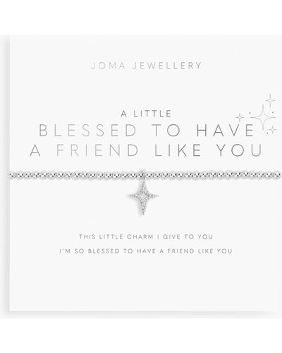 Joma Jewellery 'blessed To Have A Friend Like You' Charm Bracelet - Natural