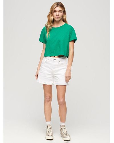 Superdry Slouchy Cropped T-shirt - Green