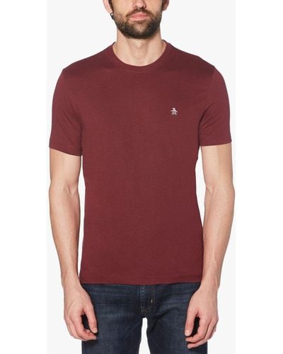 Original Penguin Pin Point Embroidery T-shirt - Red