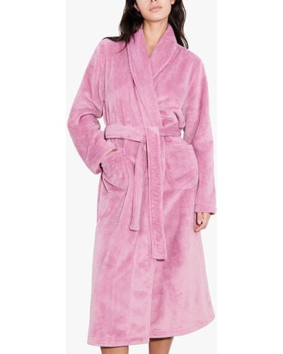 FEMILET Teddy Soft Feel Dressing Gown - Pink