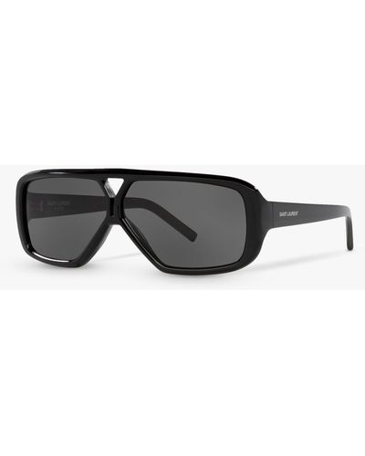 Saint Laurent Ys000434 Rectangular Sunglasses - Grey