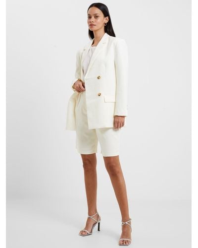 French Connection Double Breasted Blazer - White