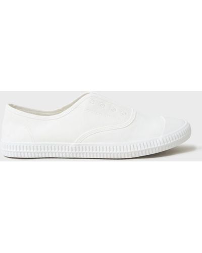 Crew Lucy Laceless Slip On Shoes - White