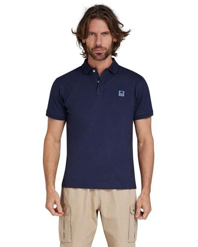 Raging Bull Patch Jersey Polo Shirt - Blue