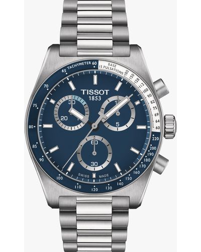 Tissot Pr516 Chronograph Bracelet Strap Watch - Blue