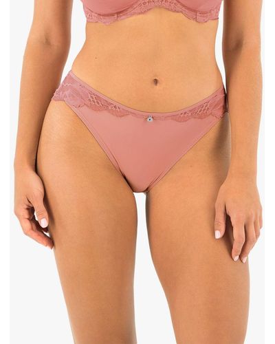 Fantasie Reflect Lace Detail Bikini Knickers - Pink