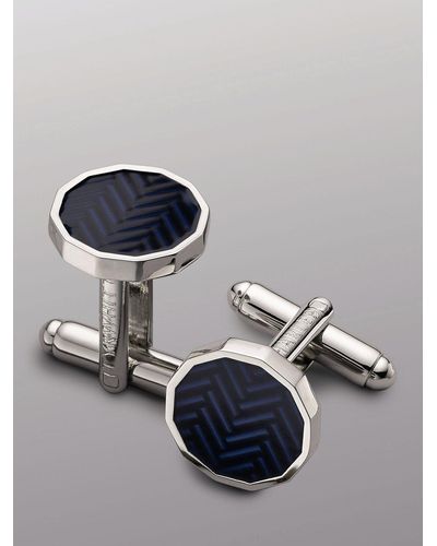 Charles Tyrwhitt Enamel Patterned Cufflinks - Metallic