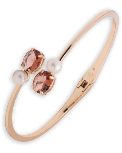 Ralph Lauren Crystal And Faux Pearl Bangle - Pink