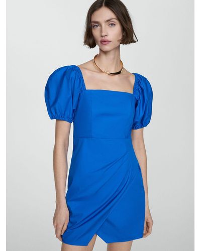 Mango Garci Mini Dress - Blue