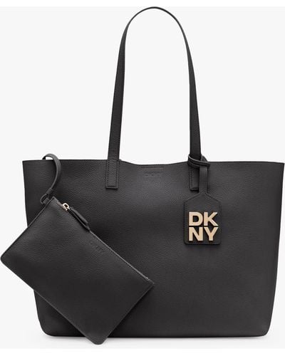 DKNY Park Slope Leather Tote Bag - Black