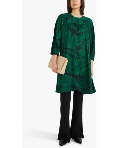 Inwear Kanta Peacock Print Dress - Green
