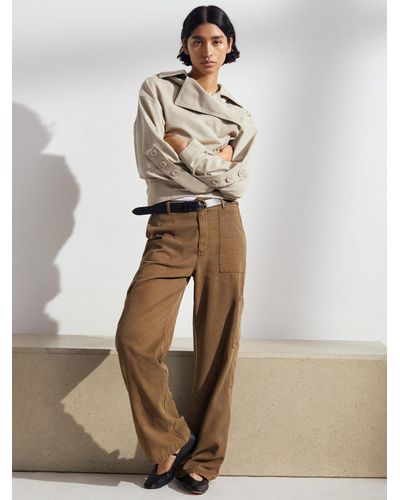 Hush Beatrice Soft Utility Trousers - Natural