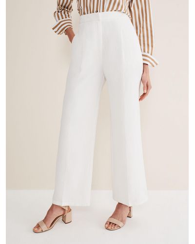 Phase Eight Bianca Linen Co-ord Trousers - Natural