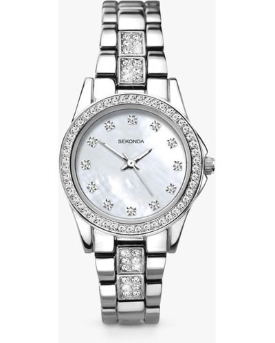 Sekonda 2841 Crystal Bracelet Strap Watch - Metallic