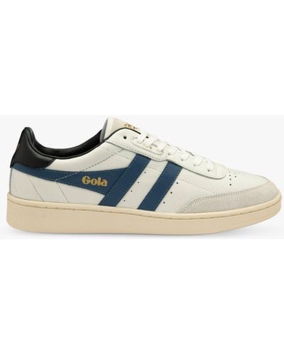 Gola Classics Contact Leather Lace Up Trainers - Blue