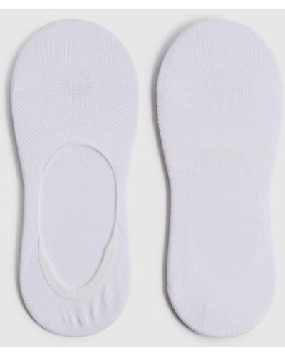 Reiss Axis Cotton Blend Invisible Socks - Purple