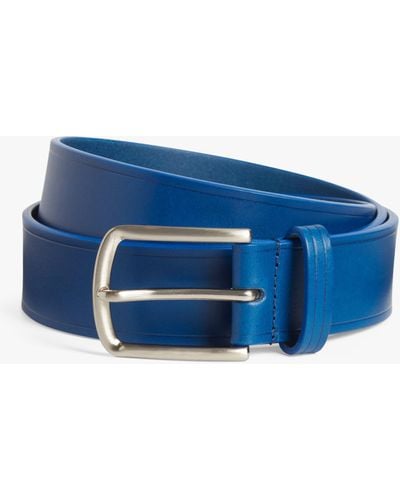 Simon Carter Leather Belt - Blue