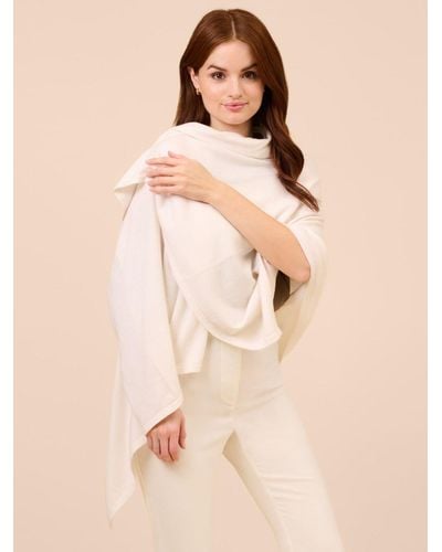 Adrianna Papell Classic Solid Cashmere Blend S'hug® Cardigan Wrap - White