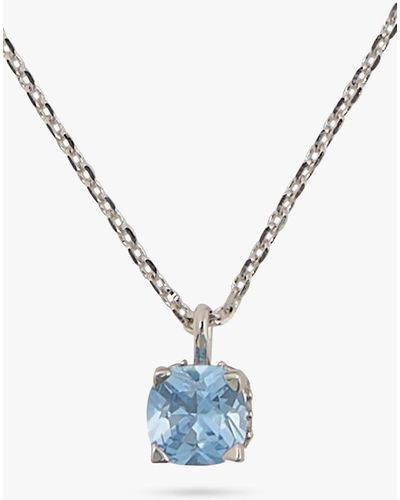 Kate Spade Little Luxuries Cubic Zirconia Pendant Necklace - Blue