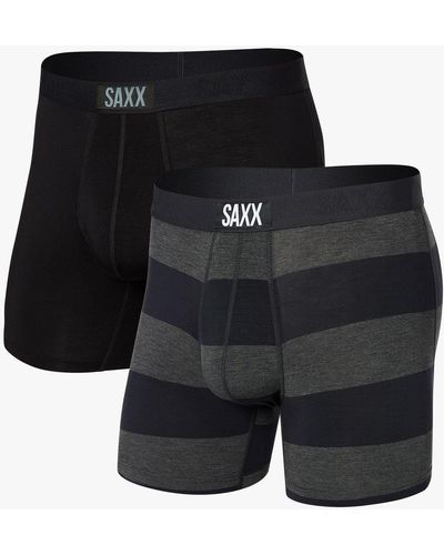 Saxx Underwear Co. Rugby Stripe Trunks - Black