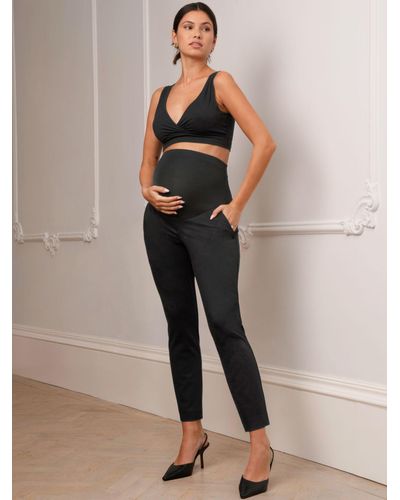 Seraphine Leone Slim Leg Maternity Trousers - Natural