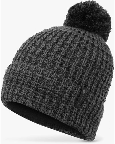 MONTANÉ Nev Merino Wool Blend Cable Knit Bobble Hat - Black