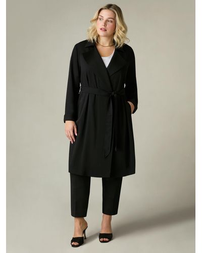 Live Unlimited Curve Realexed Tailored Duster Jacket - Black