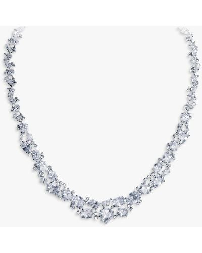 Ivory & Co. Crystal Collar Necklace - White