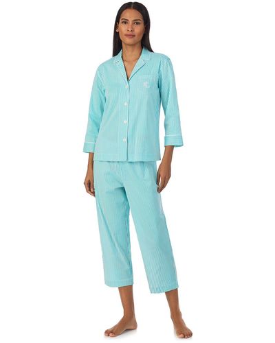 Ralph Lauren Lauren 3/4 Length Pyjamas - Blue