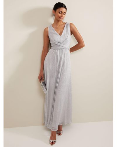 Phase Eight Collection 8 Artemis Shimmer Maxi Dress - Natural