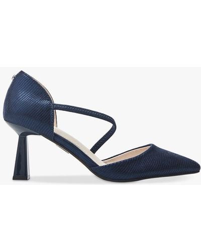 Moda In Pelle Camariya Lizard Effect Court Shoes - Blue