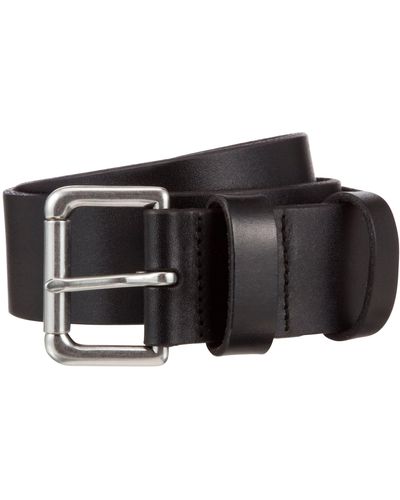 Ralph Lauren Polo Leather Roller Buckle Belt - Black