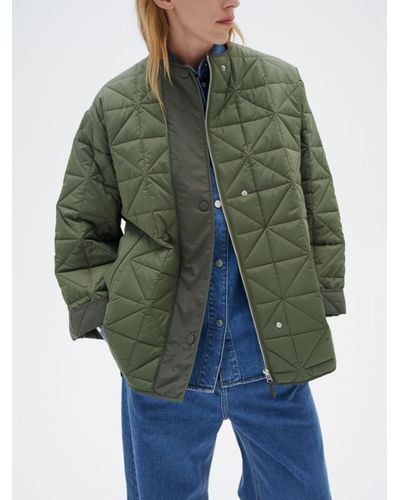 Inwear Teigan Oversized Quilted Jacket - Green