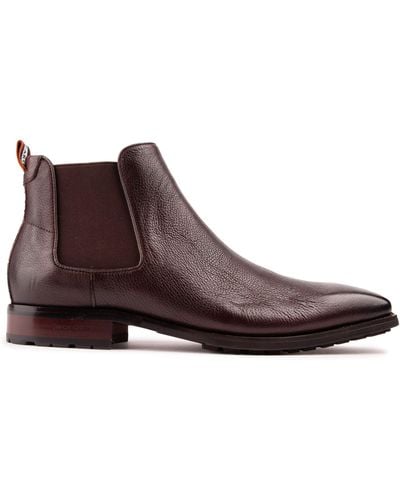 Simon Carter Clover Leather Chelsea Boots - Brown
