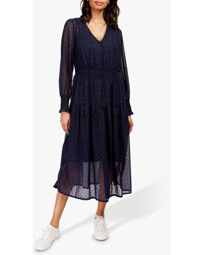 Somerset by Alice Temperley Textured Midi Dress - Blue