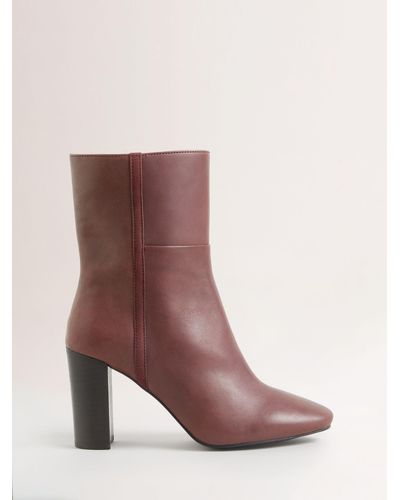 Boden Leather Ankle Boots - Brown