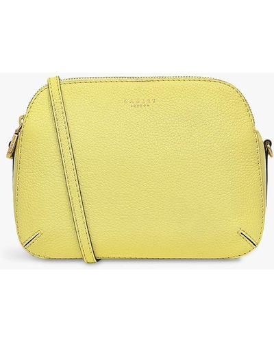 Radley Dukes Place Grained Leather Cross Body Bag - Yellow