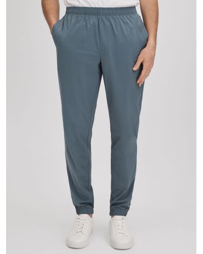 Reiss Rival Straight Fit Technical Trousers - Blue