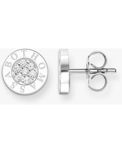 Thomas Sabo Cubic Zirconia Cluster Logo Stud Earrings - Metallic