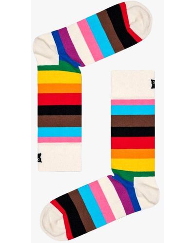 Happy Socks Pride Stripe Socks - White