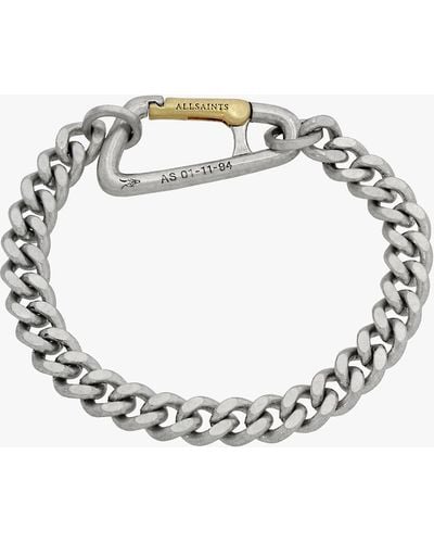 AllSaints Carabiner Clasp Bracelet - Metallic