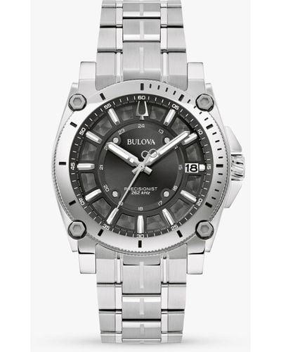 Bulova 96b417 Icon Precisionist Bracelet Strap Watch - White