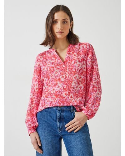 Hush Harriet Painted Floral Blouse - Red